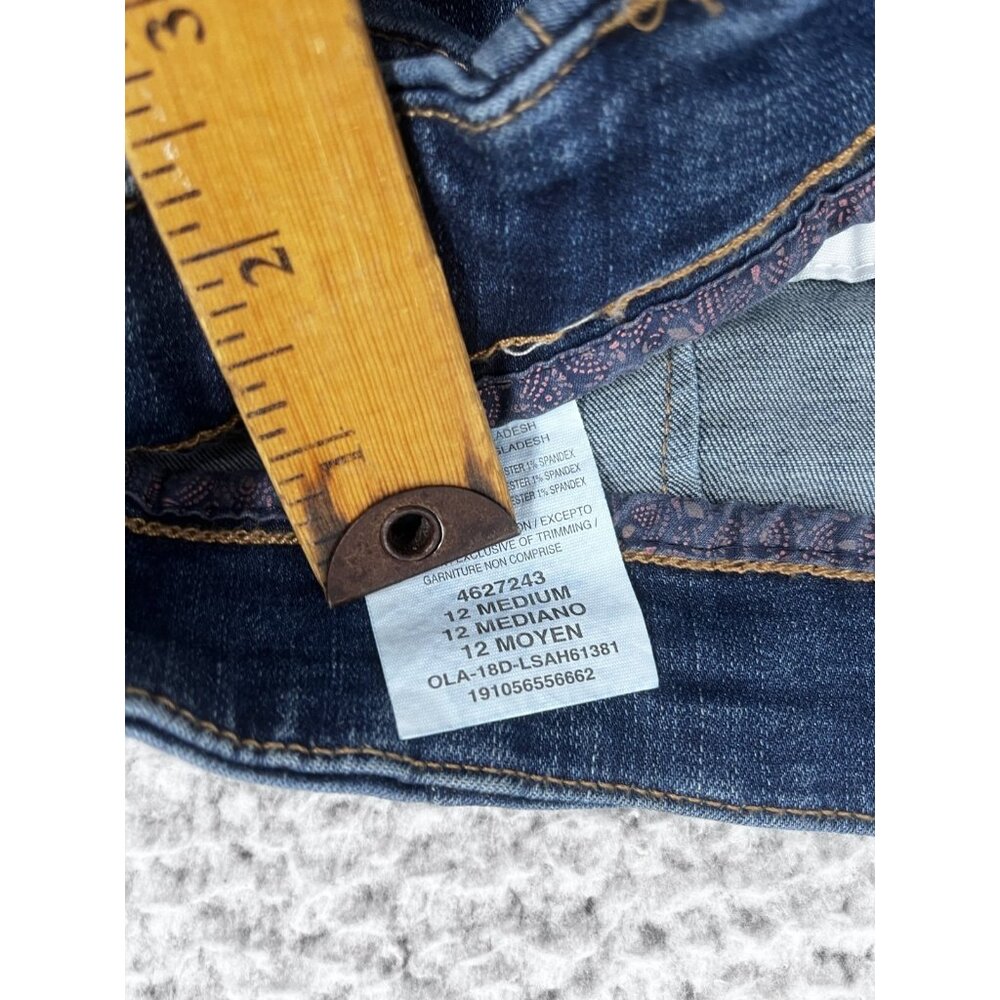 Women's Lee Dark Wash Straight Fit Denim Chino Shorts Size 12 - Picture 6 of 9